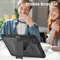 Bumper TPE Tablet Case pour iPad Pro 11 2024/2025 Cover Built in Folding Kickstand and Pencil Slot