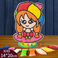 Pintura de Madera con Copos de Nieve 3D, Set de Pintura Multicolor DIY, Arcilla Rellena de Perlas, Pintura Infantil, Rompecabezas DIY, Arcilla Hecha a Mano