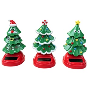 Adorno Navideño para Coche con Energía Solar, Figura Oscilante Automática, Decoración para el Tablero de Navidad, Sin Necesidad de Baterías - Product Image 1