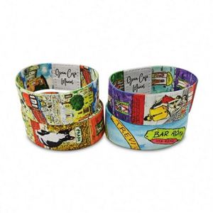 Bracelet en tissu élastique polyester tissé thermique RFID/NFC personnalisé avec logo sur mesure - Product Image 5