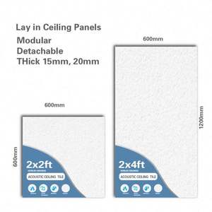 Plafond <span class=keywords><strong>acoustique</strong></span> en laine de roche 600x1200mm pour <span class=keywords><strong>terrasse</strong></span>, panneaux décoratifs 2x2 pieds - Product Image 2