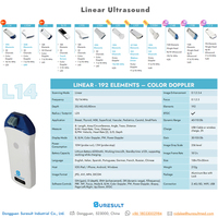 Échographie médicale sans fil 3 en 1 portable 192 éléments Machine à ultrasons vétérinaire Échographie convexe et linéaire sans fil