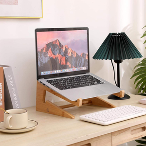 Support pour ordinateur portable en bambou de qualité supérieure, support pour ordinateur portable en bois détachable, support portable pour ordinateur, support ergonomique pour bureau - Product Image 3