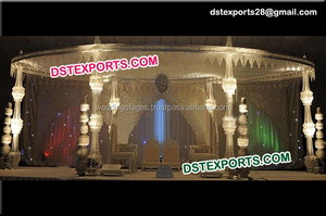 Mandap ผ้าคลุมงานแต่งงานทำจากเส้นใยคริสตัลหรูหรา,Mandap คริสตัลใช้ในงานแต่งงานดีไซน์แบบอังกฤษทันสมัยผ้าคลุมศีรษะลายนอร์เวย์ - Product Image 6