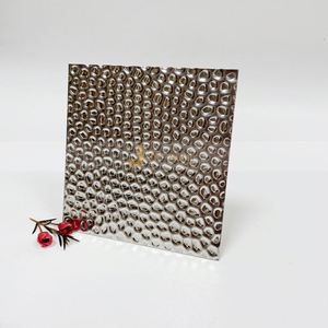 LL249 304 PVD Black Color Stainless Steel Plate Bending Embossed Stamped Hammered Patterned Honeycomb <b>Panels</b> Decorative Wall - Product Image 5