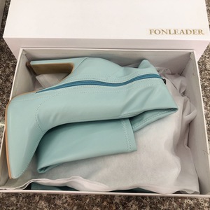 Blue Gold Botas Y Botines Smooth Leather <b>Waterproof</b> Chunky Heel Knee High Fashion 2025 Fall Boots for Women - Product Image 5