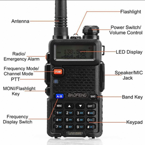 CE UV5RデュアルバンドVHF UHFラジオオリジナルUV-5Rトランシーバー5W長距離トークレンジ3-5km - Product Image 3