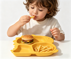 Plato de Silicona de Grado Alimenticio U-TOUCH con Diseño de Dinosaurio para <span class=keywords><strong>Bebés</strong></span> de 6 a 12 Meses, Reutilizable, No Tóxico, Resistente al Calor, Ecológico y Antideslizante - Product Image 6