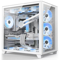 AntarcChill Computer Accessories Dual Tempered Glasses Best Gaming PC Case ATX MATX ITX O11 Dynamic Cube PC Cabinet