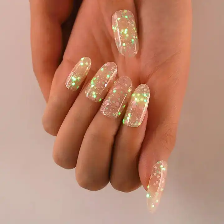 Glow in the Dark Nails avvolge NG200262 fluorescenza UV Gel Semi-Cured strisce per unghie adesivi