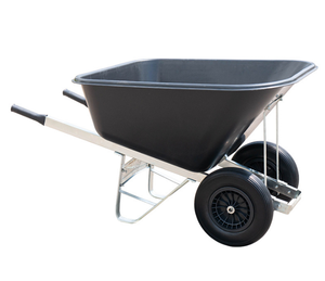 Carretilla de Jardín Resistente de 200 Litros con Ruedas Dobles y Base Estable - Product Image 2