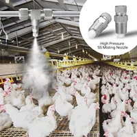 Système de brumisation électrique haute pression en acier inoxydable pour un confort amélioré et un refroidissement des volailles et du bétail
