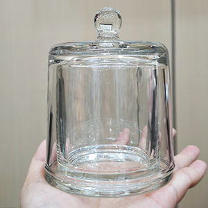 Großhandel Einzigartige klare Kerze Glas Glas Cloche Bell Shaped <span class=keywords><strong>Dome</strong></span> Home Dekoration Glas Glas Kerzenhalter mit einem Deckel - Product Image 1