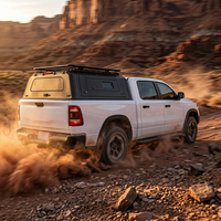 Couverture rigide en aluminium pour pick-up, étanche, rétractable, 4x4, tri-pliante, avec verrouillage de hayon, compatible Ranger, Sierra, Silverado, d'origine usine