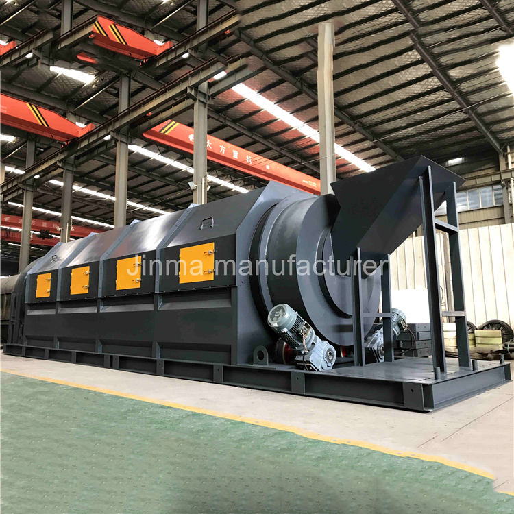 Экранирующая машина для мусорного барабана, трафаретная линия для переработки мусора, ротационный экранирующий барабан для завода
