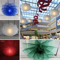 Lumières LED interactives TOPREX en forme de fleur mécanique, lotus bionique suspendu pour la décoration de plafond d'atrium de centre commercial