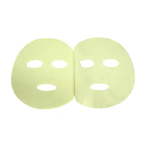 Facial mask material natrual plant fiber silky soft green tea facial paper sheet mask