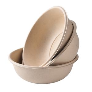 Bol à salade rond en paille de blé à usage unique écologique compostable - Product Image 5