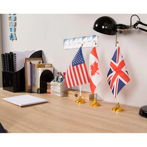 कस्टम मिनी हाथ में छड़ी झंडा छोटे डेस्क झंडे ज्वलंत रंग फीका प्रतिरोधी टेबल फ्लैग खड़े हो जाओ - Product Image 3