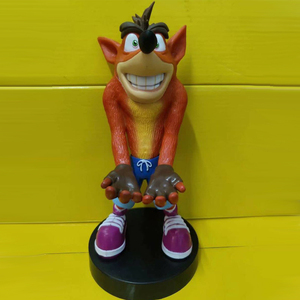 PVC Resin Toys ของเล่นแอคชั่นแอนด์ทอยคุณภาพสูง,ที่วางโทรศัพท์มือถือลายหน้ายิ้มได้24ซม. ลายการ์ตูนเรื่อง Crash <span class=keywords><strong>Bandicoot</strong></span> - Product Image 4