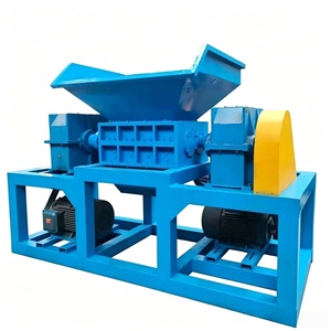 Trituradora de Plástico Azul, Máquina Industrial de Reciclaje con Tolva y Engranaje Automático para el Procesamiento de Residuos - Product Image 1
