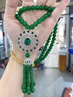 Kalung Rantai Sweater Geometris Berbahan Alloy Berhias Manik-manik Mewah, Gaya Panjang Elegan, Gaya Cina, Serbaguna, Chic, Hadiah Musim Gugur/Dingin untuk Wanita