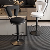 Tabouret haut de dossier réglable à usage domestique simple luxueux pour l'utilisation de la réception du bar/de l'île du caissier