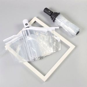 Parapluie pliant transparent personnalisé avec logo, entièrement automatique, ouverture et fermeture automatiques, pour la pluie et les mariages - Product Image 3