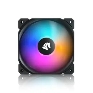 ASIAHORSE | 120mm quadratischer RGB-Lüfter Big 4pin Small 3pin Black Computer Case Kühlkörper für Handels unternehmen