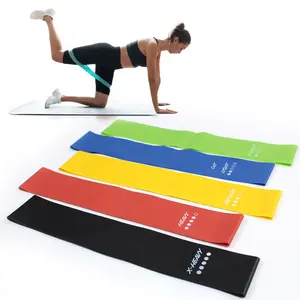 Custom Printed TPR Yoga Workout Essentials Elastic Resistance Loop Latex Bands