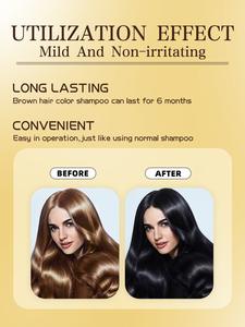 Tinte para el Cabello Negro al por Mayor, Crema de Oscurecimiento Rápido en 15 Minutos, Permanente, <span class=keywords><strong>a</strong></span> Base de Hierbas, Bajo en Amoníaco, para Uso Doméstico, 500 ml - Product Image 4