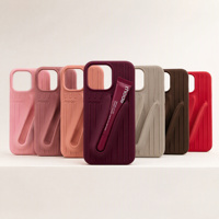 Étui de téléphone en silicone pour gloss à lèvres, coque souple antichoc pour iPhone 15 14 13 Pro Max, étui de téléphone avec poche pour baume à lèvres