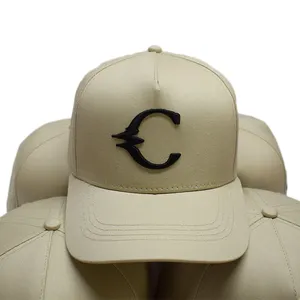 High Quality Custom Logo Unisex 3d Embroidered Baseball Hats Adult Custom Cotton 5 Panel Baseball Cap