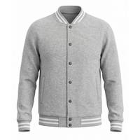 Blouson bomber sportif d'hiver à col montant en polyester avec doublure polaire, impression par décharge et fermeture éclair