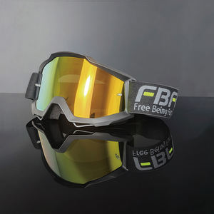 Lunettes de <span class=keywords><strong>moto</strong></span> FBFU pour motocross, VTT, <span class=keywords><strong>moto</strong></span> tout-terrain, pour hommes et femmes, anti-buée, protection UV, verres sphériques remplaçables, sports cyclistes - Product Image 3
