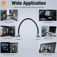 LVDS-Kabel Dual 20453 Bildschirmverbindungs-Kabelbaum Kundenspezifische Montage LCD-Display Industriemonitor Medizinische Geräte PVC RoHS