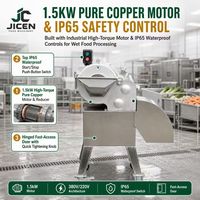 Machine de transformation alimentaire multifonctionnelle JC pour légumes, fruits, viande congelée, pommes de terre, poulet, avec cœur PLC, 220V