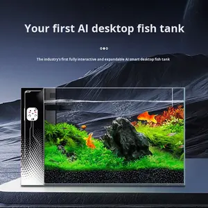 Akuarium Kaca Ultra-putih Ramah Lingkungan, Senyap, untuk Rumah, Meja, Ruang Tamu, Kantor, dengan AI Cerdas, Desain Terbuka, dan Ukuran Kecil. - Product Image 2