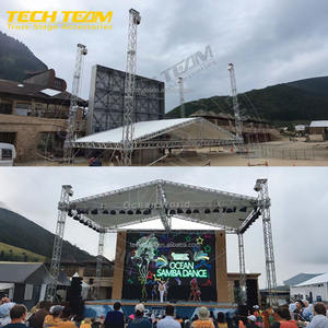 Système <span class=keywords><strong>de</strong></span> charpente <span class=keywords><strong>de</strong></span> toit en alliage d'aluminium pour éclairage <span class=keywords><strong>de</strong></span> scène, certifié TUV CE, modèle C40-Q, pour concerts et scènes mobiles - Product Image 5