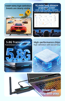 Kit d'extension HDMI sans fil FJGEAR 50M, émetteur et récepteur AV 4K Ultra HD avec latence nulle, design compact