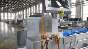 Nouvelle scie à onglet double tête E-WORLD pour la découpe de l'aluminium 380V, haute précision, machine industrielle pour la fabrication de fenêtres et de portes - Product Image 3