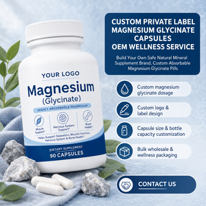 ODM Wholesale Bulk Highly Absorbable Muscle Magnesium Glycinate Complex Vegan Non GMO Gentle 90 Capsules Dietary <b>Supplement</b> - Product Image 5