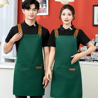 Tablier à sangle élargie, sangle à bouton-pression métallique avec longueur réglable, tissu robuste, tablier de cuisine pour restaurant, serveur, hôtel, LOGO personnalisé.