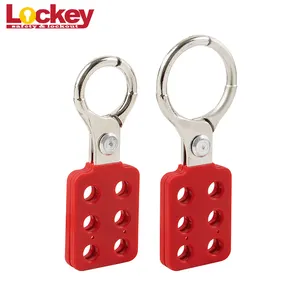 OEM Red Plastic Covered Handle Padlock 6 holes Lockout Hasp