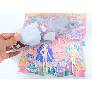 <span class=keywords><strong>Princesse</strong></span> dressup autocollant mousse réutilisable gonflé autocollants filles japonaises habiller distributeur autocollant - Product Image 6
