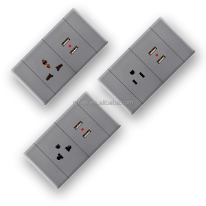 Nuovo design interruttore a parete materiale PC contatto in rame puro interruttore a parete a 2 Gang interruttori e prese per la luce domestica - Product Image 4