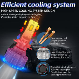 Новейшая модель; <span class=keywords><strong>E9</strong></span> 12V 130W 28000LM 6500K H1 H3 H4 H7 H11 H13 9005 9006 9012 противотуманная фара для мотоцикла Автомобильные светодиодные лампы для передних фар - Product Image 4