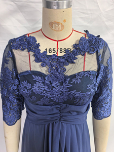 Vestido de Noche Popular 2026 para Europa y América - Vestido Largo de Seda con Encaje y Abertura para Damas de Honor - Product Image 5