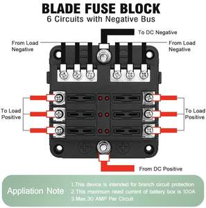 Caja de Fusibles Multivía para Vehículos y Barcos, Portafusibles Positivo y Negativo de 12 Vías, Modificación de Circuito con <span class=keywords><strong>Chip</strong></span> LED para Toyota, 1 Año de Garantía - Product Image 6