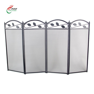 Manufacturer Customized <strong>Fireplace</strong> Screen 3 Panel Wrought Iron Spark Guard <strong>Cover</strong> for Wood Burning <strong>Fireplace</strong> - Product Image 6
